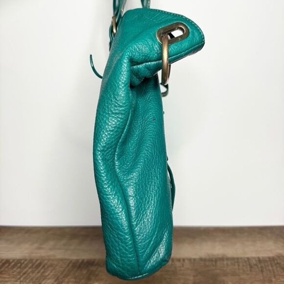 Steven Steve Madden green pebbled leather tassel slouchy hobo bag - Picture 4 of 16